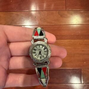 Silver Geometric Women's Watch